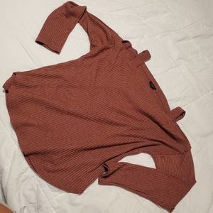 Off the shoulder maroon sweater